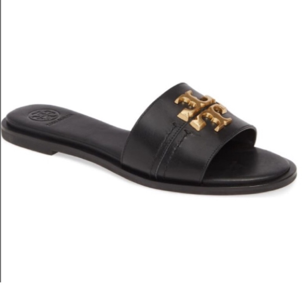 Tory Burch Everly Black Slides